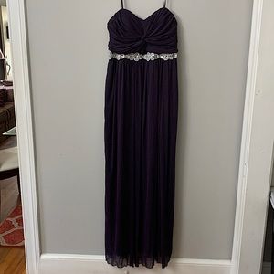 Plum full length dress